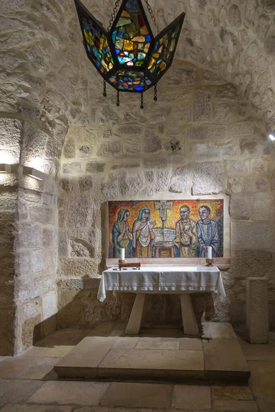 Bethlehem Palestina Janeiro 2020 Caves Basilica Nativity Bethlehem Altar Pedra — Fotografia de Stock