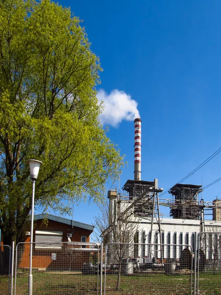 Visión Las Centrales Eléctricas Las Redes Distribución Alta Tensión —  Fotos de Stock