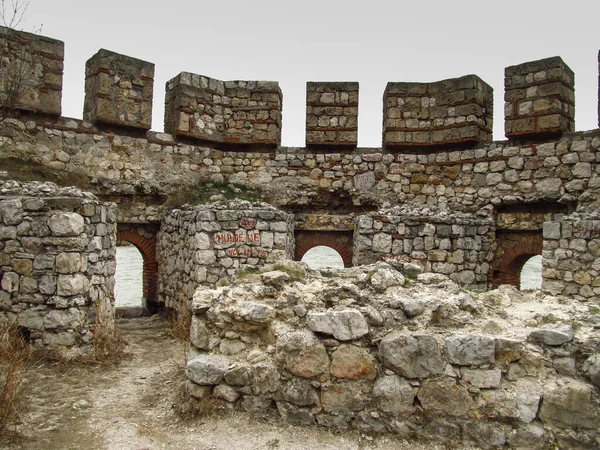 Torre Ruínas Castelo Golubac Sérvia Danúbio — Fotografia de Stock