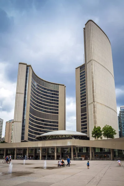 Toronto Ontario Canadá Julio 2018 Edificio Curvo Del Nuevo Ayuntamiento — Foto de Stock