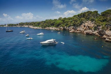 Yüzme alanı Cap d'Antibes yürüyüş parkuru, Fransa