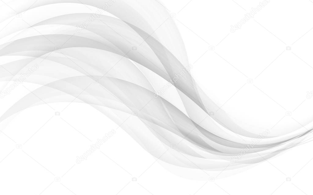 Abstract gray waves - data stream concept. Vector Illustration. Clip-art