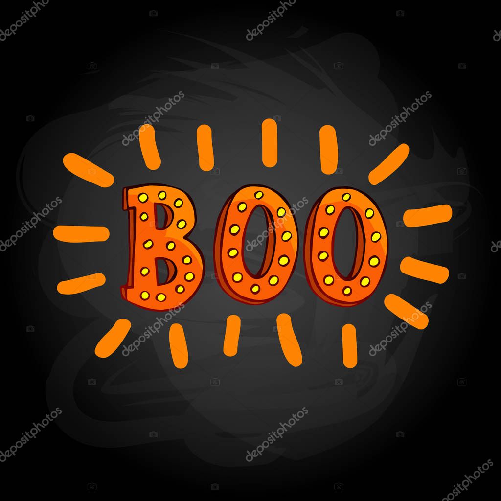 3d halloween shining logo
