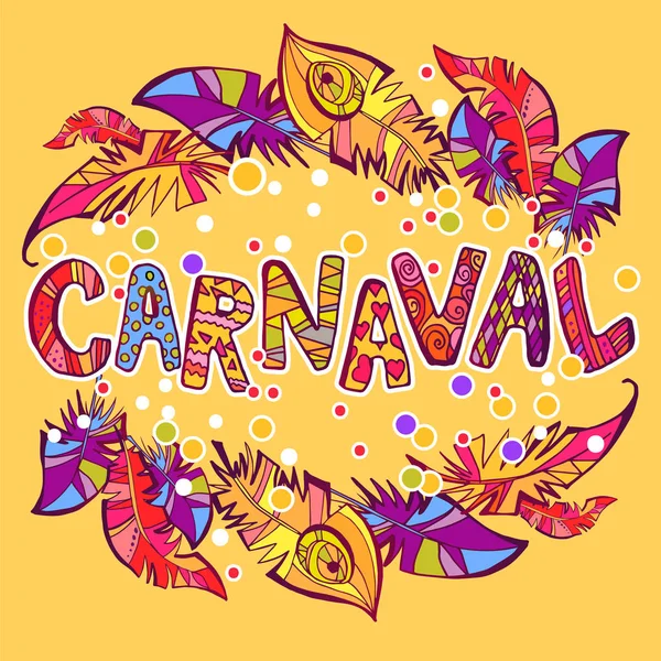 Carnaval Logo Whith Veren — Stockvector