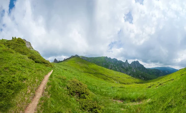 Panoramic View Mount Ciucas Summer Part Carpathian Range Romania — Stock Photo, Image