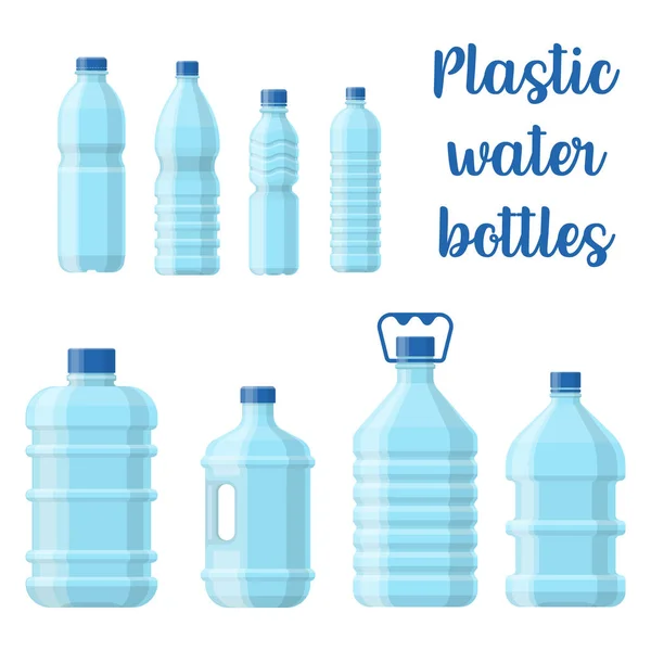 Bottiglia per acqua o contenitore di plastica per acqua — Vettoriale Stock