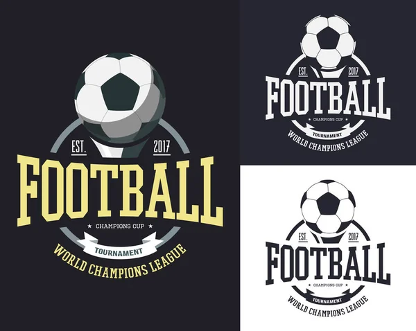 Ballon de foot ou ballon de foot pour t-shirt d'équipe — Image vectorielle