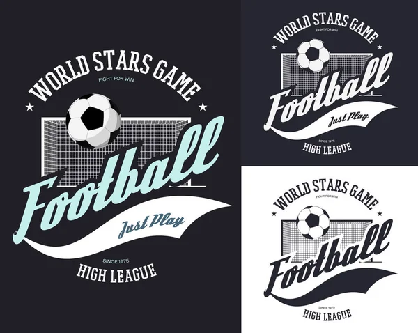 Calcio o segno di calcio europeo per t-shirt — Vettoriale Stock