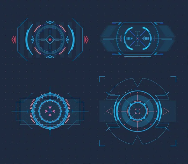 Ensemble de viseurs optiques isolés pour armes — Image vectorielle