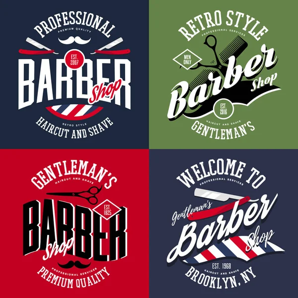 Barber shop banners or hairdresser advertising — Stock Vector