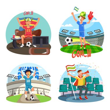 Futbol ya da futbol hayranları kutluyor ve tezahürat