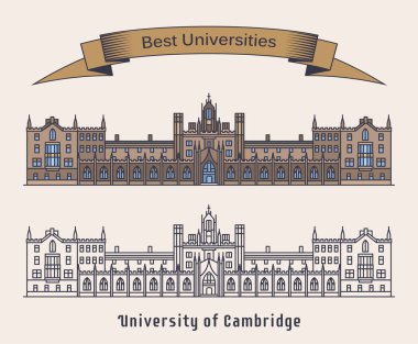 Cambridge Üniversitesi'nde bina. Mimari