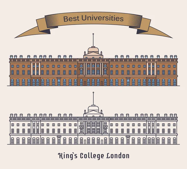 KCL or Kings College London.University in England — Stock Vector