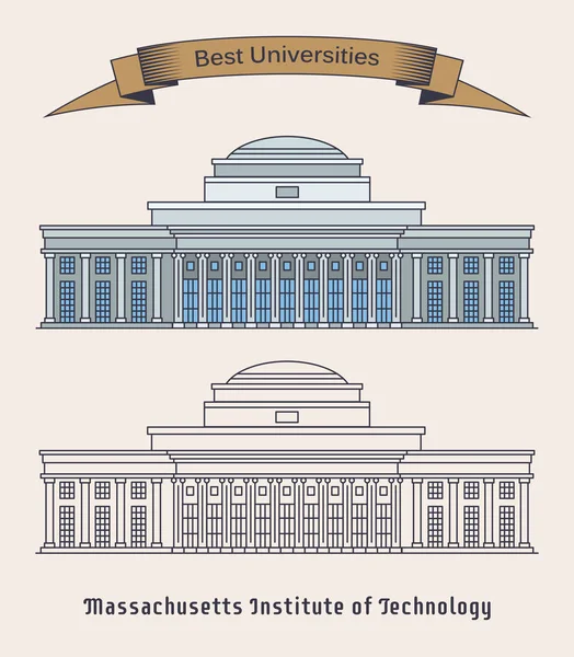 Instituto de Tecnologia de Massachusetts ou MIT — Vetor de Stock