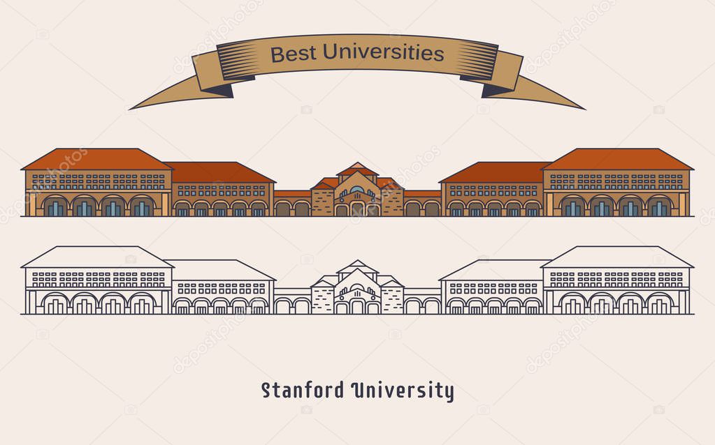 Stanford university building. Architecture