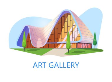 Sanat Galerisi veya Müze binası, sergi stüdyo