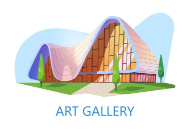 Art gallery or museum building, Exhibition studio clipart