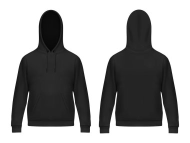 İzole 3d erkek hoody veya gerçekçi adam hoodie