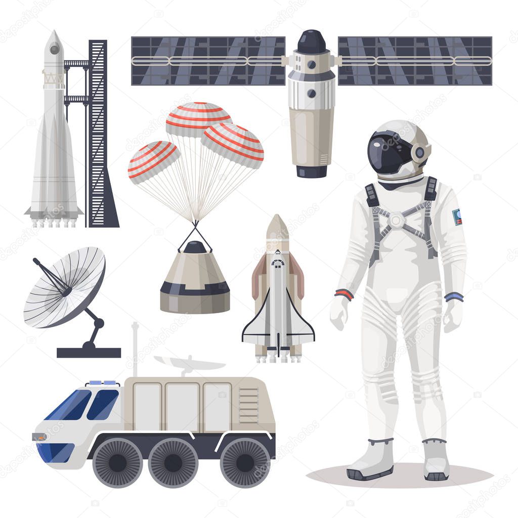 Space exploration, cosmos or Mars expedition item