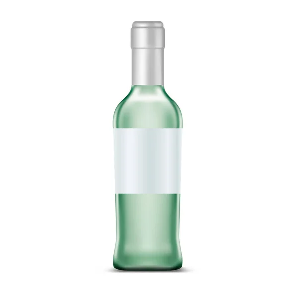 Ron en botella de cristalería con transparente o vacío — Archivo Imágenes Vectoriales