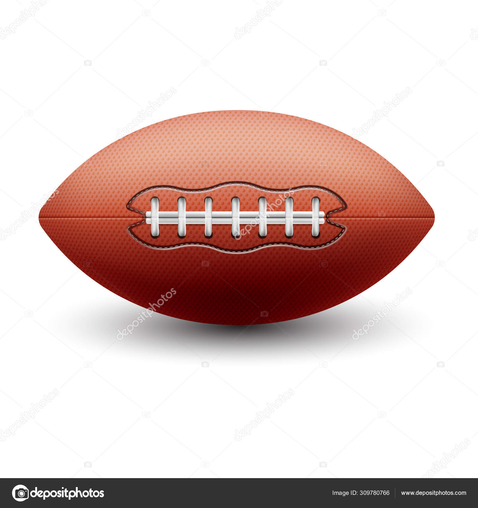 럭비 타원형 공 또는 미식 축구 장비 스톡 벡터 - ©cookamoto 309780766, image size:1600x1700