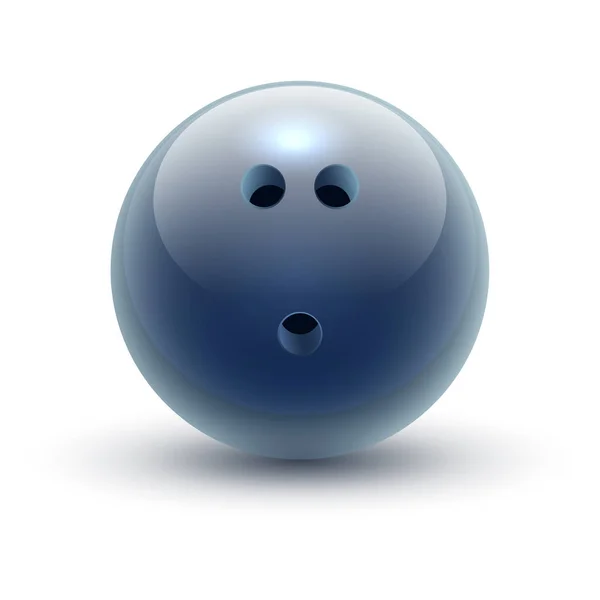 Bowling için top, spor için sert delinmiş küre — Stok Vektör