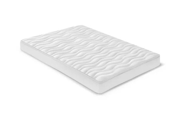 Λευκό ισομετρικό στρώμα για κρεβάτι ή υπνοδωμάτιο — Διανυσματικό Αρχείο