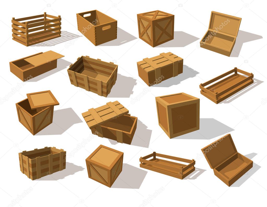 Wooden packs or wood boxes for packaging