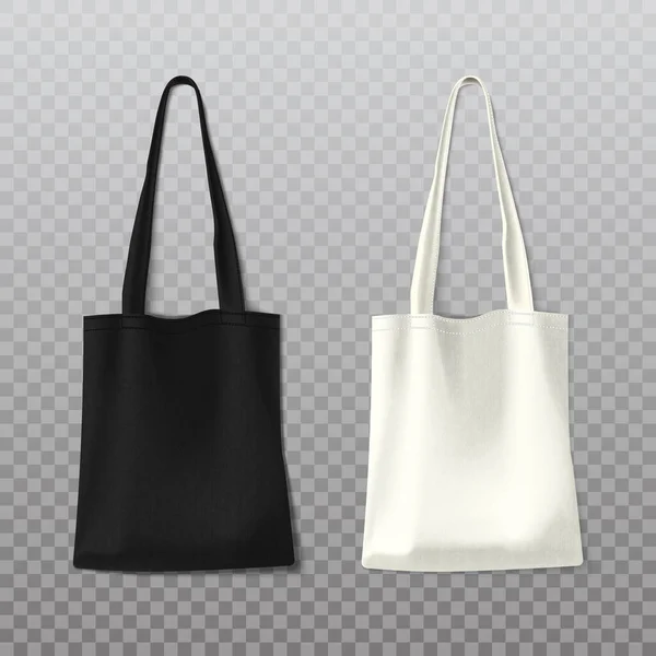 Bolso de mujer blanco y negro aislado, bolso femenino — Vector de stock