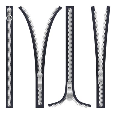 Fermuar veya ceket fermuarının vektör çizimi