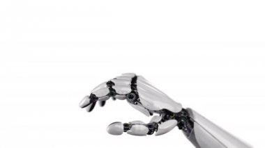 Caggabe kelebek toprakları beyaz bir arka plan üzerinde robotlar yandan. Alanın, 4k güzel 3d animasyon bir derinliği. benim portföy daha fazla seçenek görmek