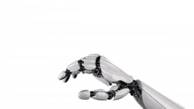 Sarı kelebek toprakları beyaz bir arka plan üzerinde robotlar yandan. Alanın, 4k güzel 3d animasyon bir derinliği. benim portföy daha fazla seçenek görmek