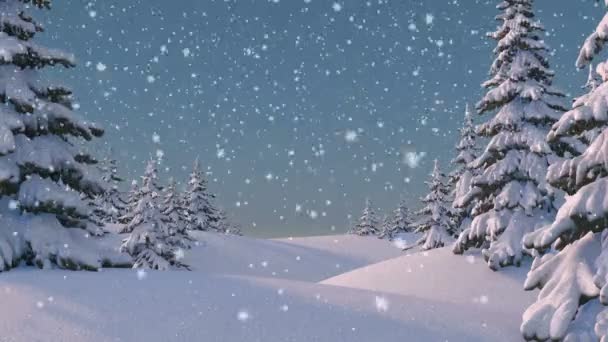 Beautifull Winter Background. Seamless looping 3d animation, 4K. Look for more options in my portfolio — Stock Video