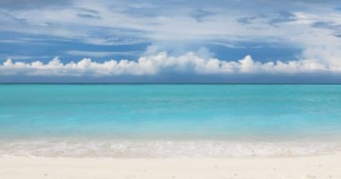 Güzel Maldivler plaj Relax arka plan. 4k