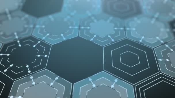 Abstract Digital Hexagons Background — Stock Video