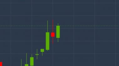 Japon şamdan grafiği Borsada, Kusursuz Döngü Animasyonu Ultra HD 4K 3840x2160