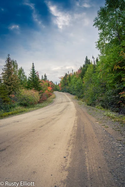 Żwir Drogi Wiejskiej Quebec — Zdjęcie stockowe