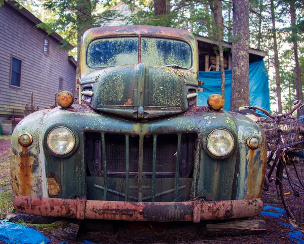 Old Abandon Pick Truck Rural Maine — Stock Photo, Image