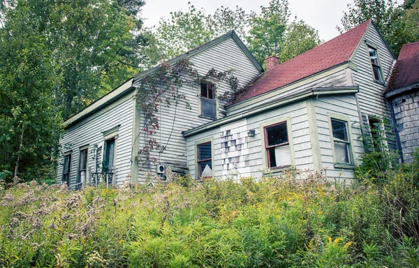 Abandonner Une Maison Bois Dans Maine Rural — Photo