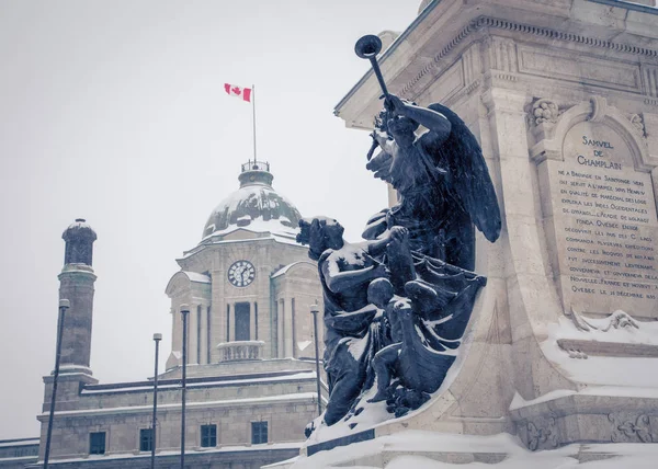 Statue Der Stadt Quebec — Stockfoto