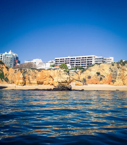 Rugged Shore Line Lagos Portugal — Stock Photo, Image