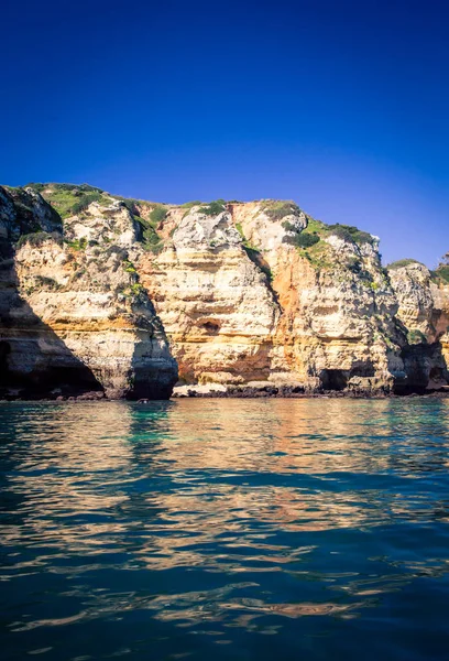 Rugged Shore Line Lagos Portugal — Stock Photo, Image