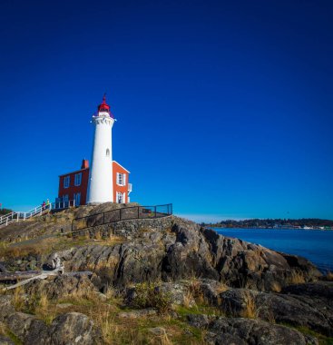 Lighthouse in Victoria British Colombia clipart