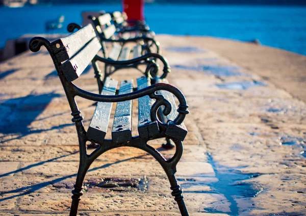 Park Bench Sunrise — Stock Photo, Image