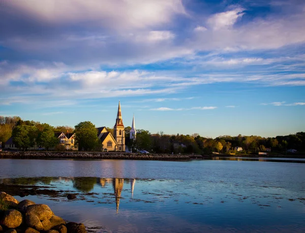 Waterfront Mahone Bay Nova Scotia — Stock Photo, Image