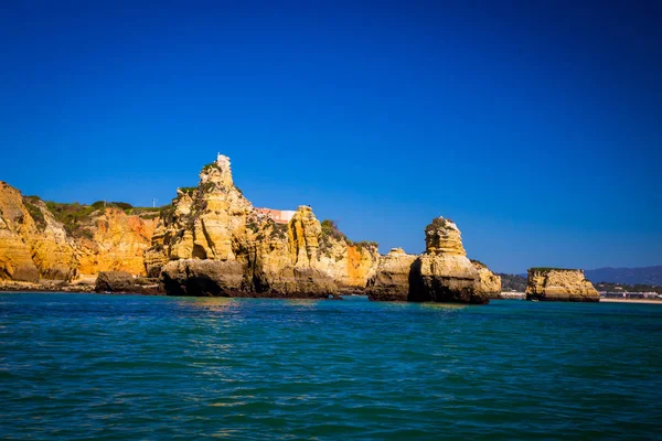Rugged Shore Line Lagos Portugal — Stock Photo, Image