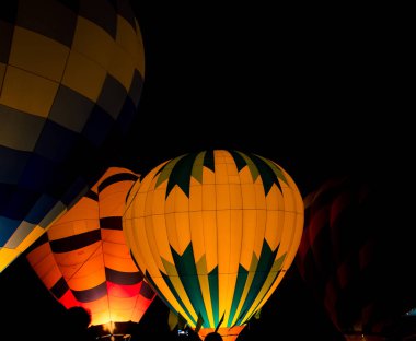 sıcak hava balonu, gece