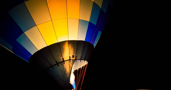 hot air balloon at night