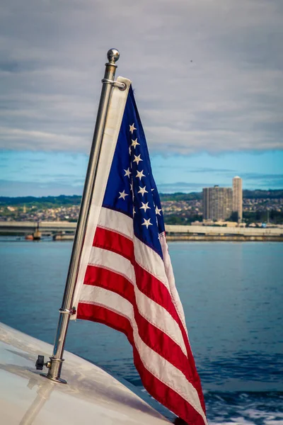 Amerykańską Flagę Pearl Harbor — Zdjęcie stockowe