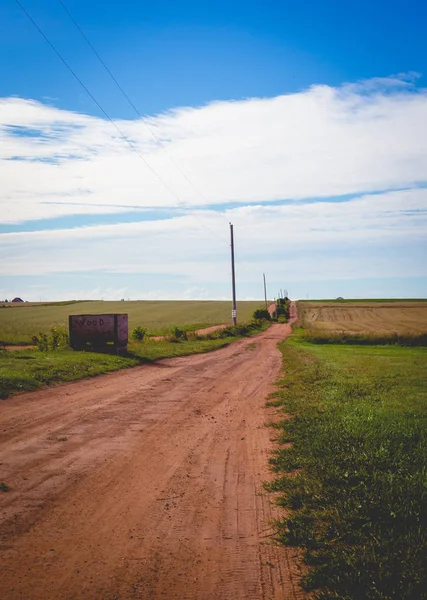 Červené Polní Cesta Prince Edward Island — Stock fotografie